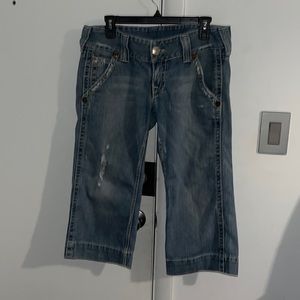 True religion size 31 cropped jeans